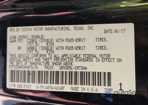 2017 Toyota Tacoma Trd Sport z USA, uszkodzony, nr VIN 5TFSZ5AN3HX076191